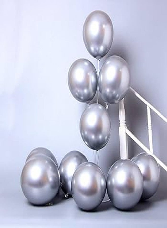 SOI Balloons For Decoration-Set Of 27 Pcs Chrome Balloons For Decoration| Moon Balloons For Decoration|White Golden Balloons| Balloons For Decoration - Image 5